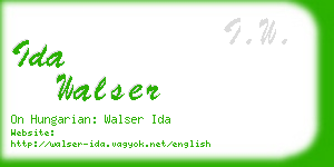 ida walser business card